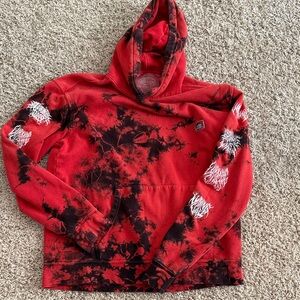 Lurking Class by Sketchy Tank Branch Logo Red Tie Dye Hoodie Men’s Large